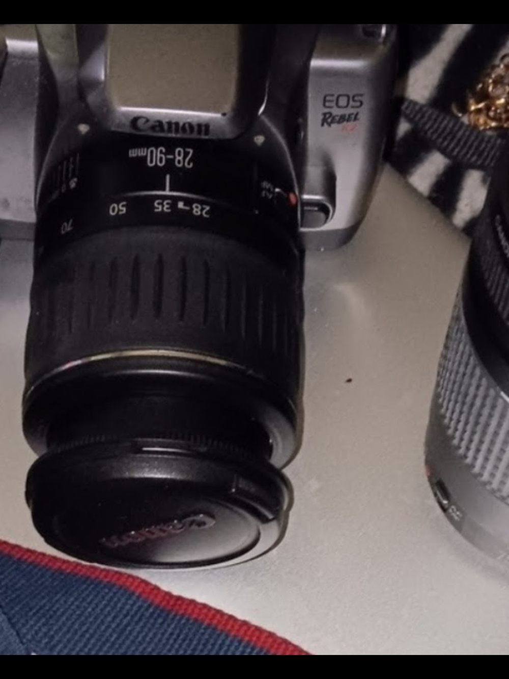 Canon DSLR Camera in Black and Silver with 28-90mm Lens